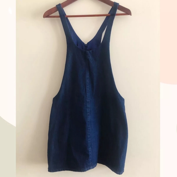 Zara Trafaluc - Denim Dungaree Jumper Pinafore Apron Dress 9123/285/401 | Large - Picture 6 of 16